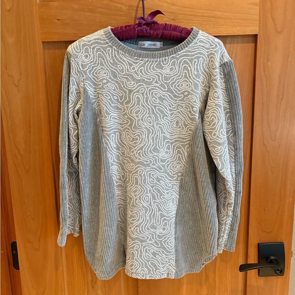 Chi Dreams Sweatshirt with Wide Wale Velour